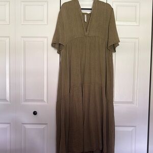 Anthropologie Olive Midi Dress